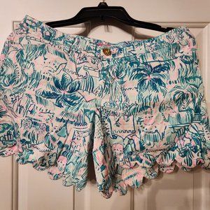 Lilly Pulitzer Buttercup Shorts Camelflage Size 6